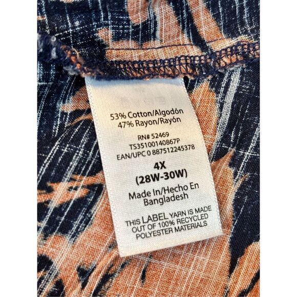 Terra & Sky plus size ladies blouse size 4X - Picture 10 of 10